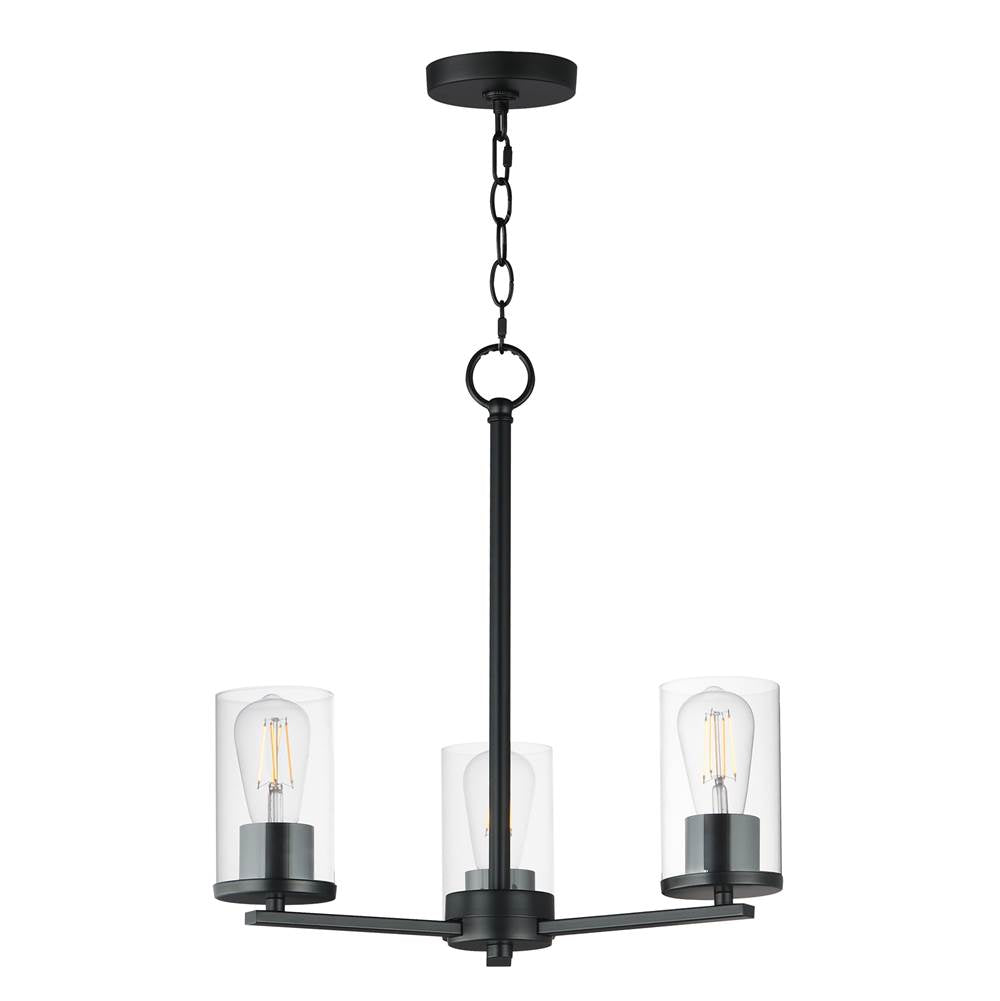 Maxim Lighting 10287CLBK Black Lateral 3-light Chandelier Image 1