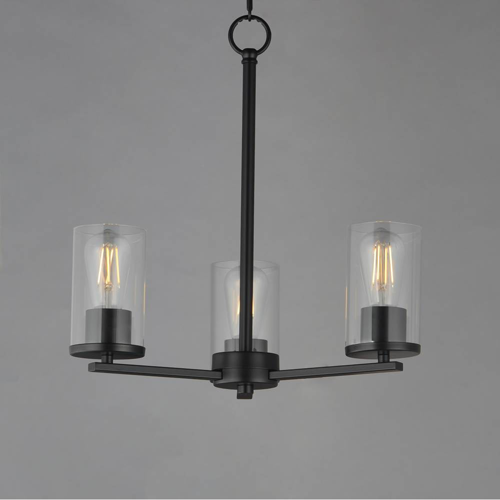Maxim Lighting 10287CLBK Black Lateral 3-light Chandelier Image 3