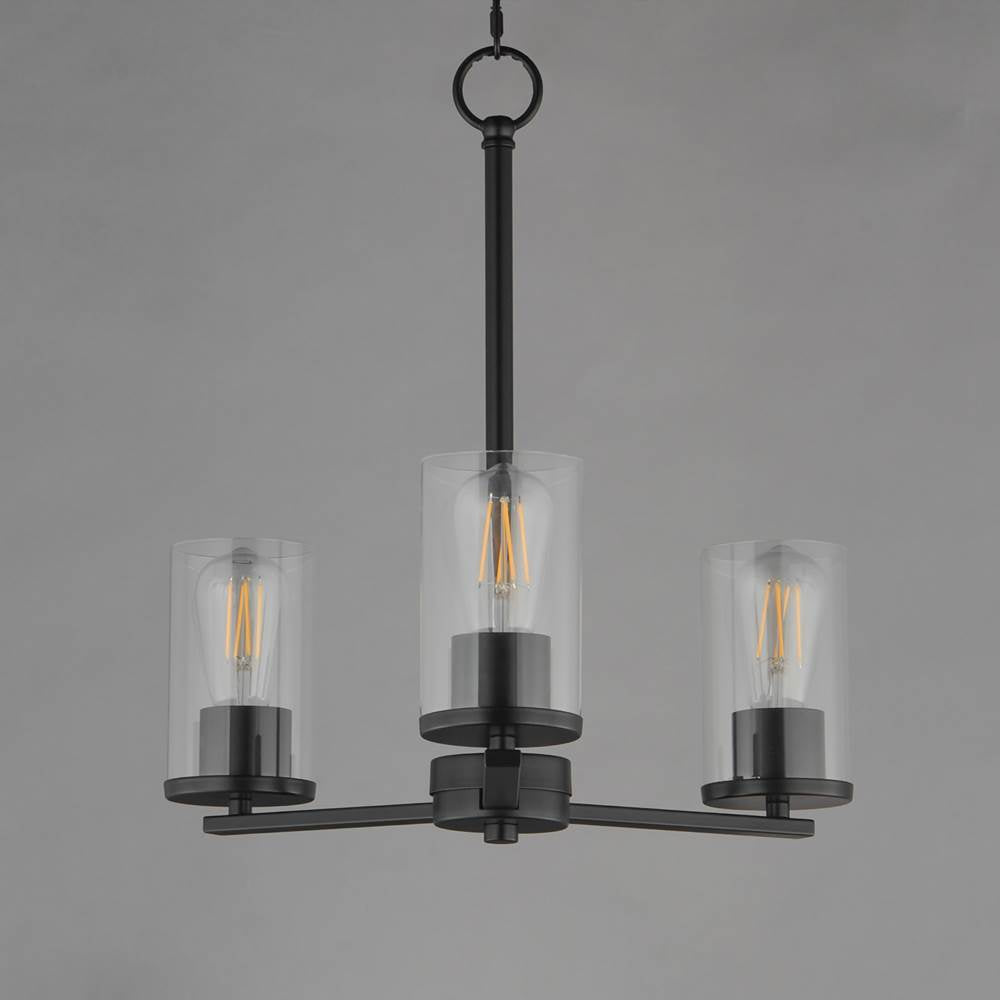 Maxim Lighting 10287CLBK Black Lateral 3-light Chandelier Image 2