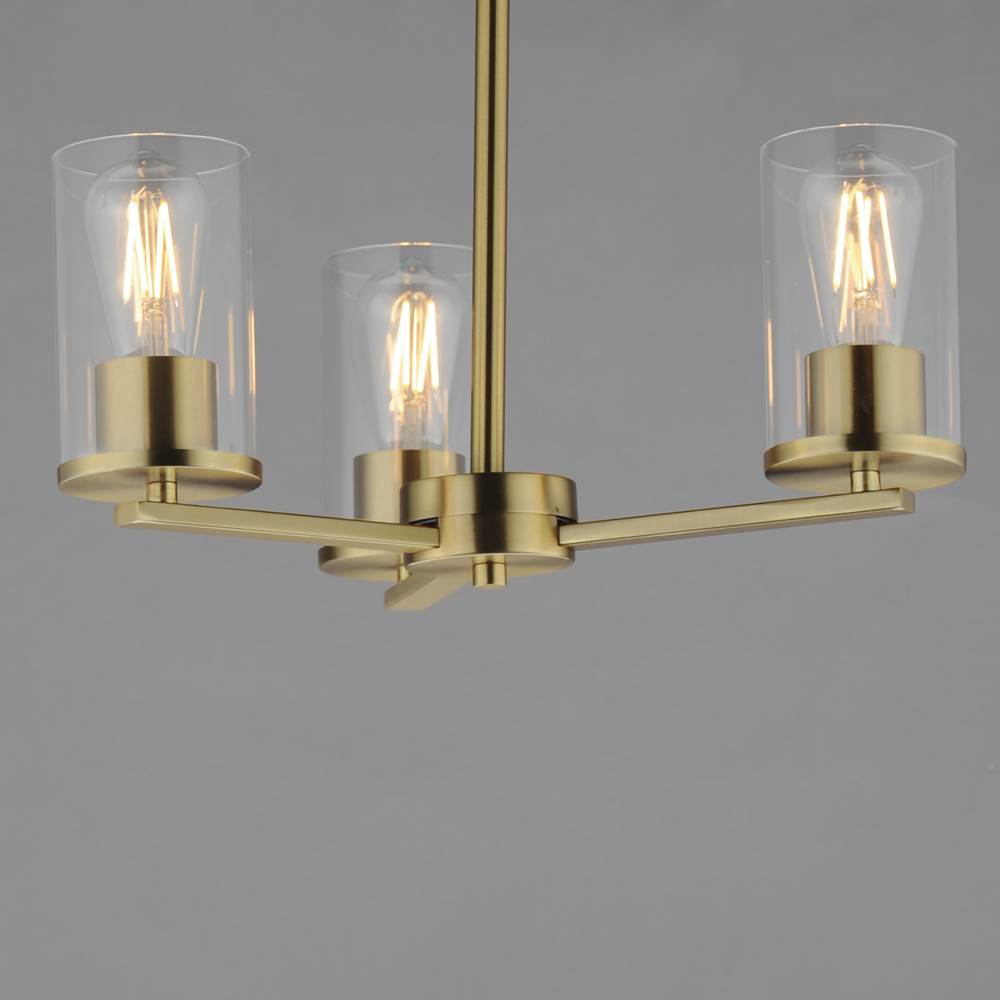 Maxim Lighting 10287CLSBR Satin Brass Lateral 3-light Chandelier Image 2