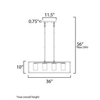 Maxim Lighting 10288SWSN Satin Nickel Lateral 4-light Linear Pendant Image 2