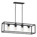 Maxim Lighting 10288CLBK Black Lateral 4-light Linear Pendant Image 1