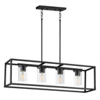 Maxim Lighting 10288CLBK Black Lateral 4-light Linear Pendant Image 1