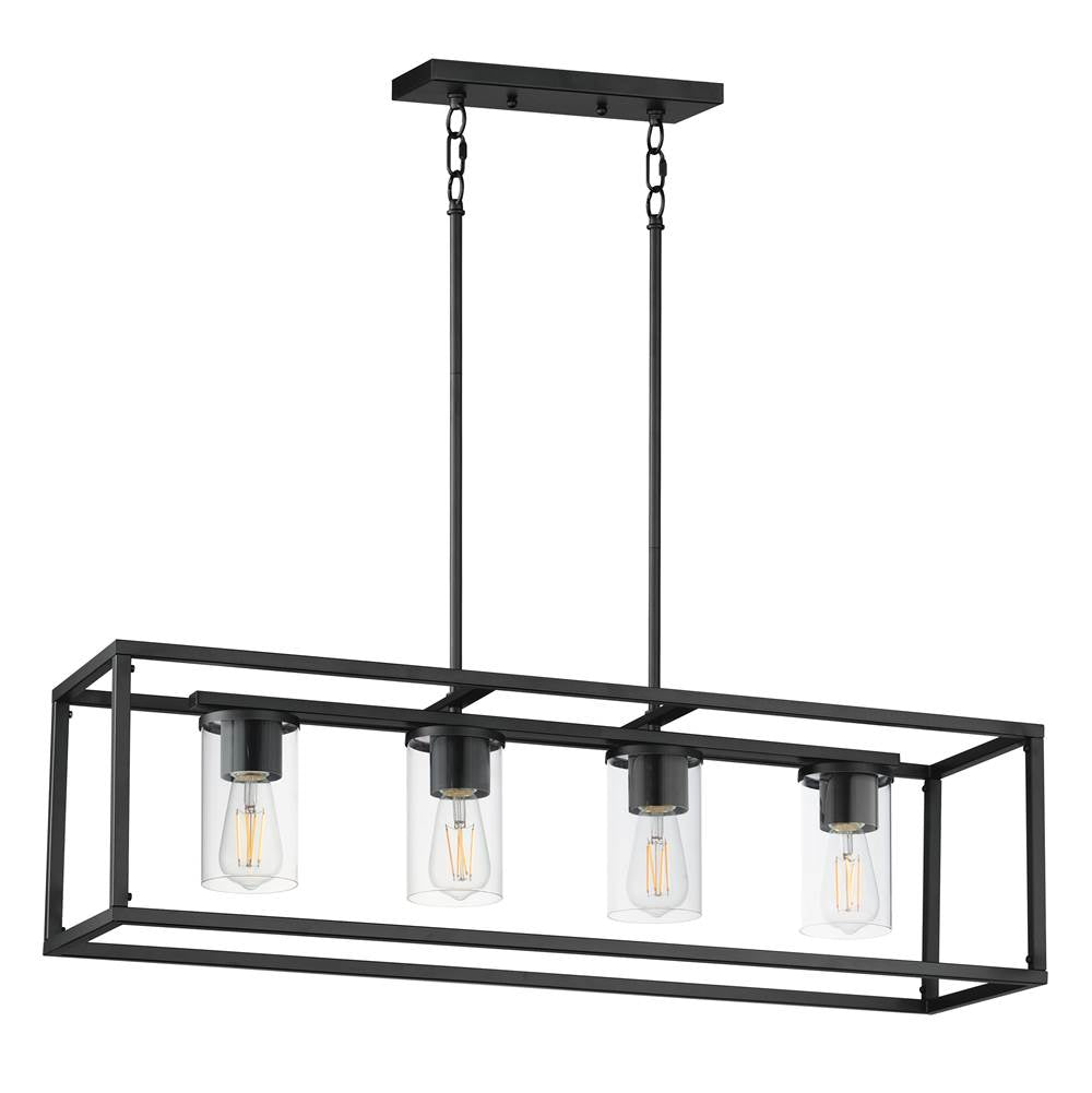Maxim Lighting 10288CLBK Black Lateral 4-light Linear Pendant Image 1