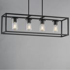 Maxim Lighting 10288CLBK Black Lateral 4-light Linear Pendant Image 2
