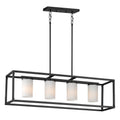 Maxim Lighting 10288SWBK Black Lateral 4-light Linear Pendant Image 1