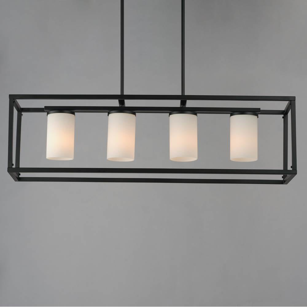 Maxim Lighting 10288SWBK Black Lateral 4-light Linear Pendant Image 4