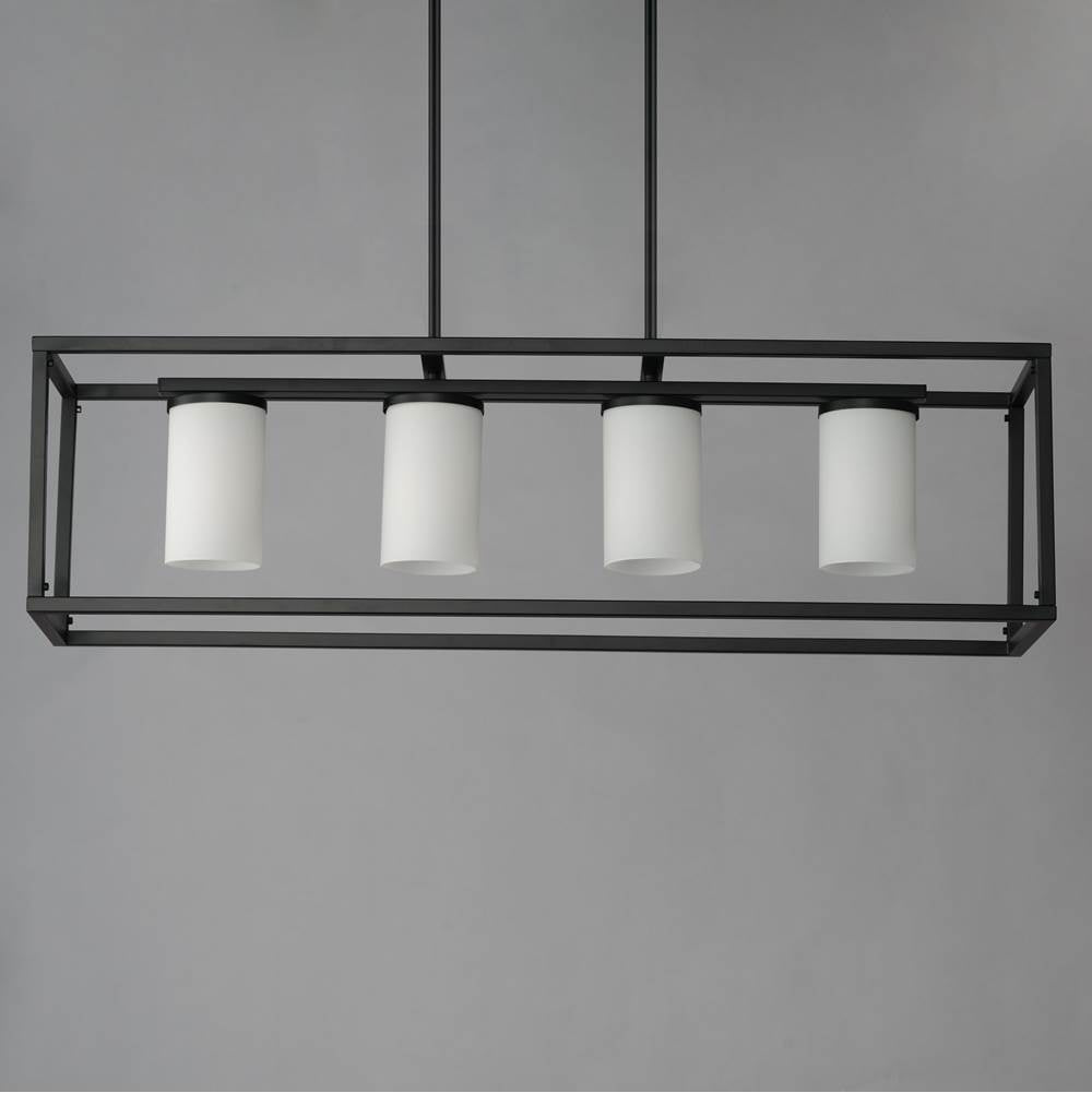 Maxim Lighting 10288SWBK Black Lateral 4-light Linear Pendant Image 3
