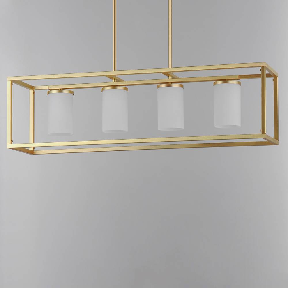 Maxim Lighting 10288SWSBR Satin Brass Lateral 4-light Linear Pendant Image 3