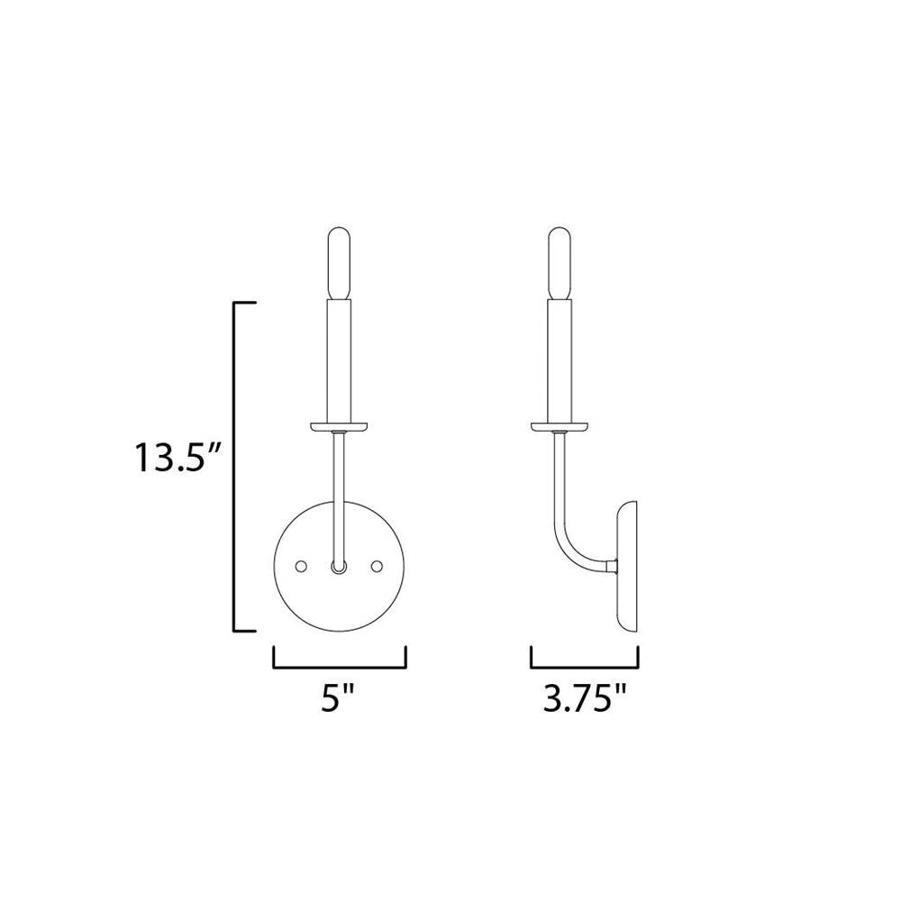 Maxim Lighting 10321SBR Satin Brass Wesley 1-light Wall Sconce Image 2