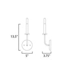 Maxim Lighting 10321SBR Satin Brass Wesley 1-light Wall Sconce Image 2
