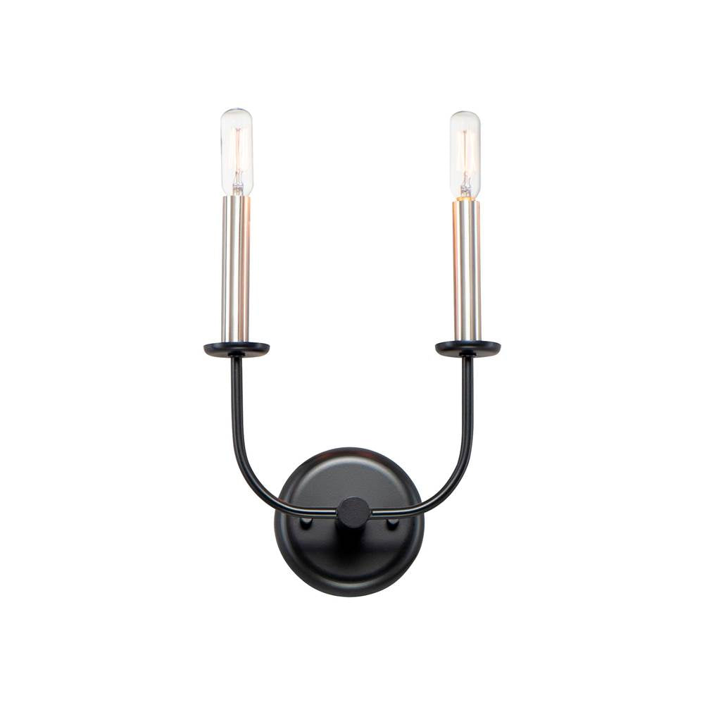 Maxim Lighting 10322BKSN  Wesley 2-light Wall Sconce Image 1