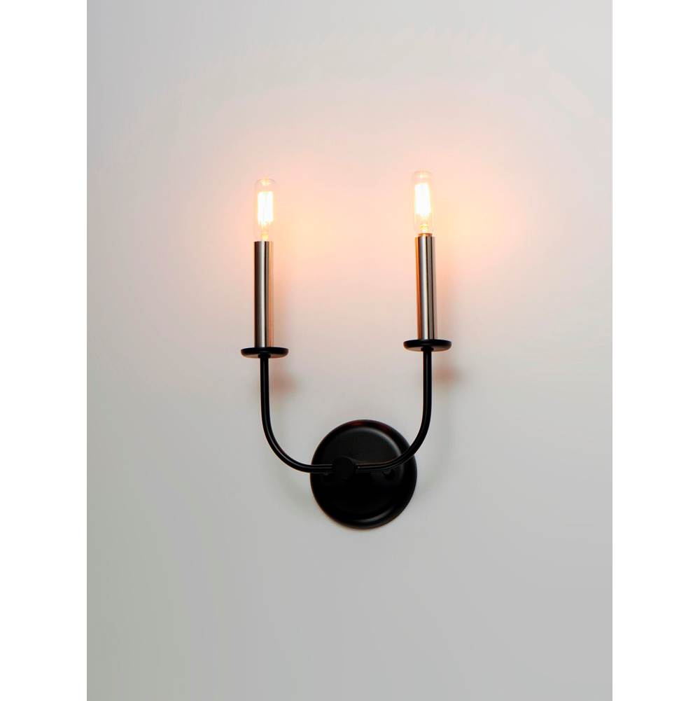 Maxim Lighting 10322BKSN  Wesley 2-light Wall Sconce Image 3