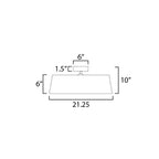Maxim Lighting 10332OFNAB Natural Aged Brass Paramount 21'' Led Flush Mount Image 2