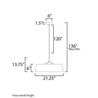 Maxim Lighting 10336WTBK Black Paramount 21'' Led Pendant Image 2