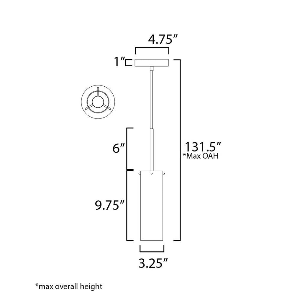 Maxim Lighting 10511MRPC Polished Chrome Blizzard 1-light Pendant Image 2