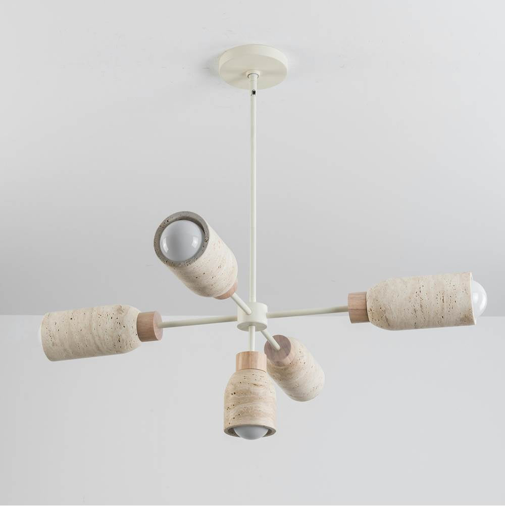 Maxim Lighting 10625TVOY Travertine,Oyster Pompeii-chandelier Image 3