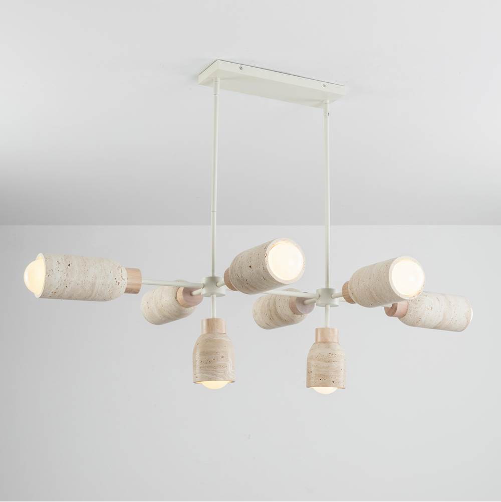Maxim Lighting 10628TVOY Travertine,Oyster Pompeii-linear Pendant Image 2