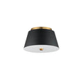 Maxim Lighting 10710WTBKNAB Black,Natural Aged Brass Miles 11'' Led Flush Mount Image 1