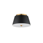 Maxim Lighting 10710WTBKNAB Black,Natural Aged Brass Miles 11'' Led Flush Mount Image 1