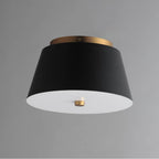 Maxim Lighting 10710WTBKNAB Black,Natural Aged Brass Miles 11'' Led Flush Mount Image 3