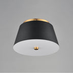 Maxim Lighting 10710WTBKNAB Black,Natural Aged Brass Miles 11'' Led Flush Mount Image 2
