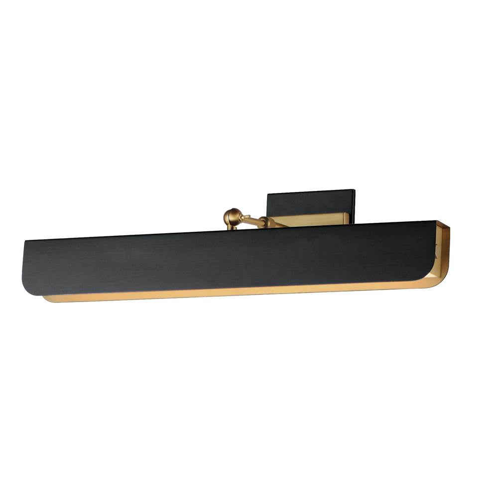 Maxim Lighting 10712WTBKNAB Black,Natural Aged Brass Miles 24'' Articulating Led Wall Sconce Image 1