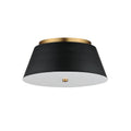 Maxim Lighting 10719WTBKNAB Black,Natural Aged Brass Miles 16'' Led Flush Mount Image 1