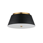 Maxim Lighting 10719WTBKNAB Black,Natural Aged Brass Miles 16'' Led Flush Mount Image 1