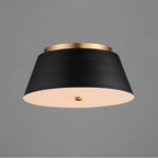 Maxim Lighting 10719WTBKNAB Black,Natural Aged Brass Miles 16'' Led Flush Mount Image 2