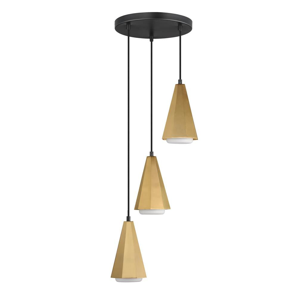 Maxim Lighting 10813SWBKAB Black,Antique Brass Rizzo-multi-light Pendant Image 1