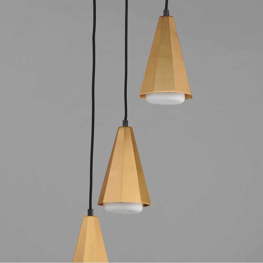 Maxim Lighting 10813SWBKAB Black,Antique Brass Rizzo-multi-light Pendant Image 3