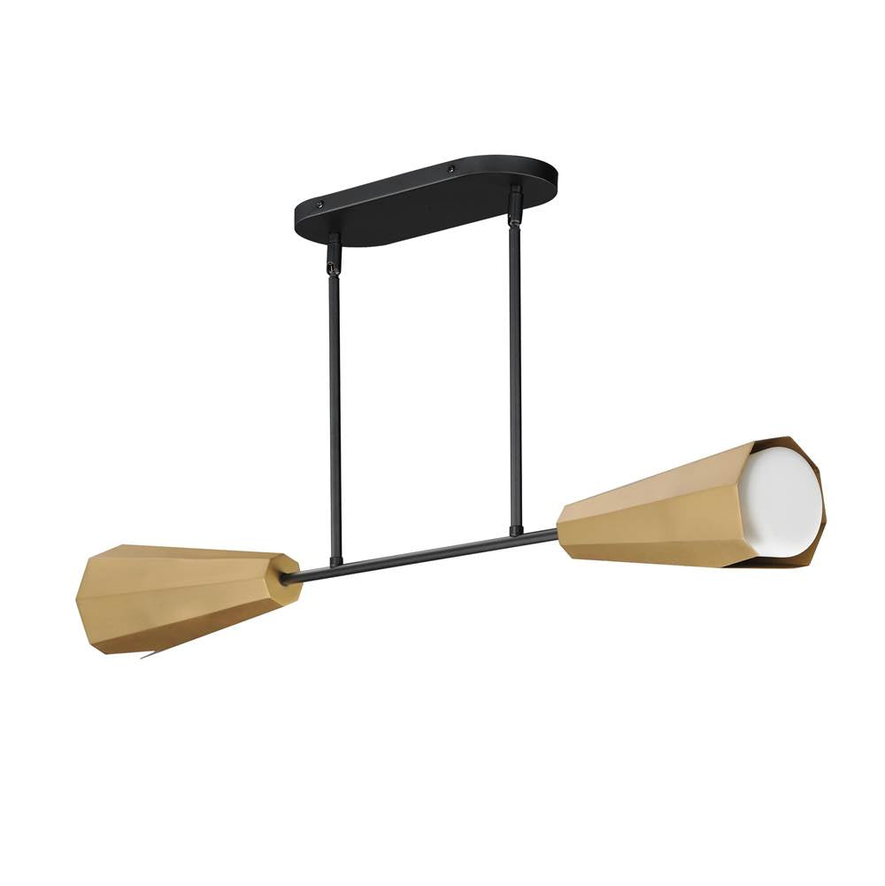 Maxim Lighting 10816SWBKAB Black,Antique Brass Rizzo-linear Pendant Image 1
