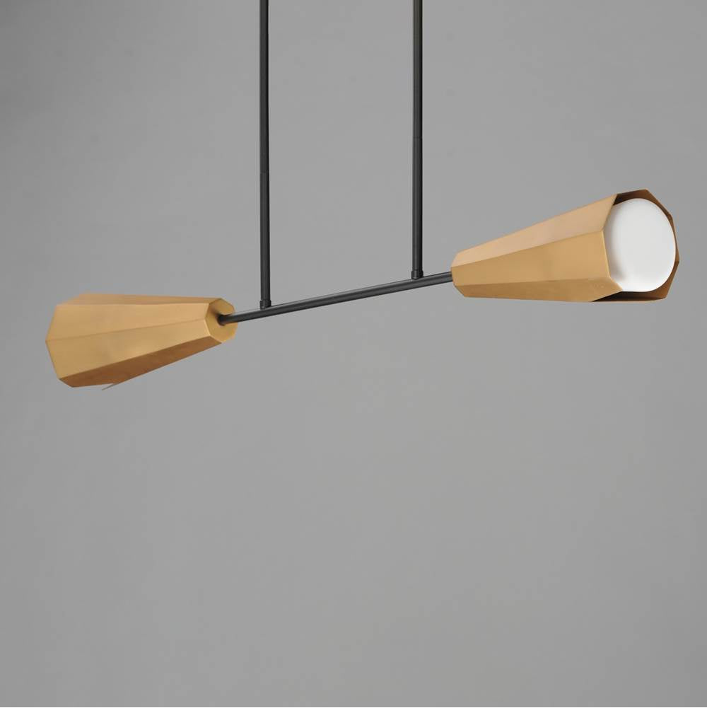 Maxim Lighting 10816SWBKAB Black,Antique Brass Rizzo-linear Pendant Image 3