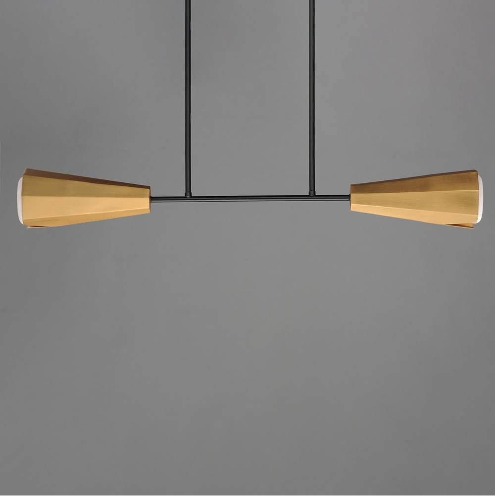 Maxim Lighting 10816SWBKAB Black,Antique Brass Rizzo-linear Pendant Image 2