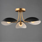 Maxim Lighting 10823BKNAB Black,Natural Aged Brass Maris 3-light Semi Flush Image 3