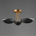 Maxim Lighting 10823BKNAB Black,Natural Aged Brass Maris 3-light Semi Flush Image 2