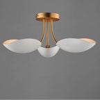 Maxim Lighting 10823WTNAB White,Natural Aged Brass Maris 3-light Semi Flush Image 3