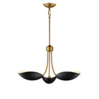 Maxim Lighting 10824BKNAB Black,Natural Aged Brass Maris 3-light Pendant Image 1