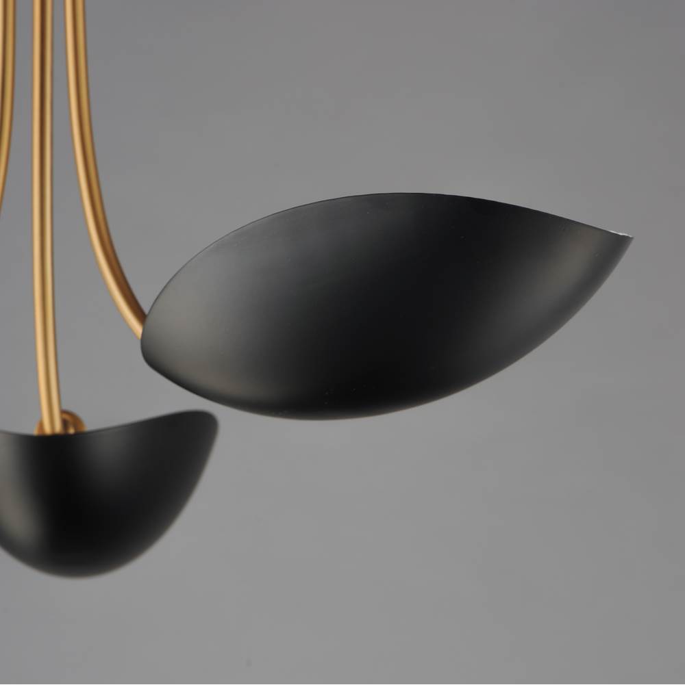 Maxim Lighting 10824BKNAB Black,Natural Aged Brass Maris 3-light Pendant Image 2