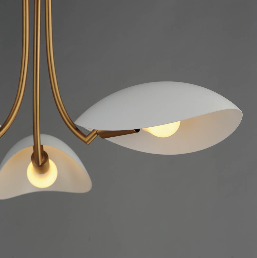 Maxim Lighting 10824WTNAB White,Natural Aged Brass Maris 3-light Pendant Image 2