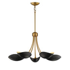 Maxim Lighting 10825BKNAB Black,Natural Aged Brass Maris 5-light Chandelier Image 1
