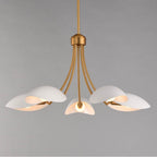 Maxim Lighting 10825WTNAB White,Natural Aged Brass Maris 5-light Chandelier Image 3
