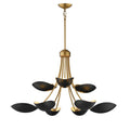 Maxim Lighting 10829BKNAB Black,Natural Aged Brass Maris 9-light Chandelier Image 1