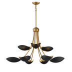 Maxim Lighting 10829BKNAB Black,Natural Aged Brass Maris 9-light Chandelier Image 1