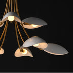 Maxim Lighting 10829WTNAB White,Natural Aged Brass Maris 9-light Chandelier Image 2