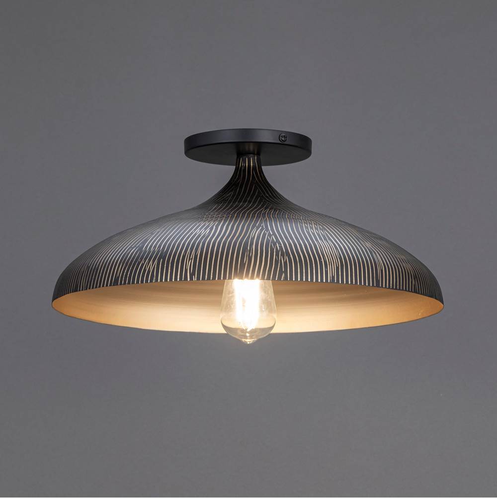 Maxim Lighting 10910BKGLD Black,Gold Fleur Flush Mount Image 3