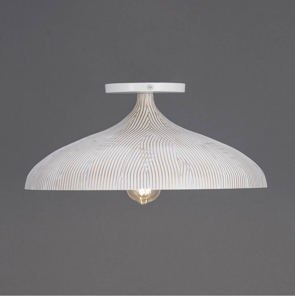 Maxim Lighting 10910WTGLD White,Gold Fleur Flush Mount Image 3