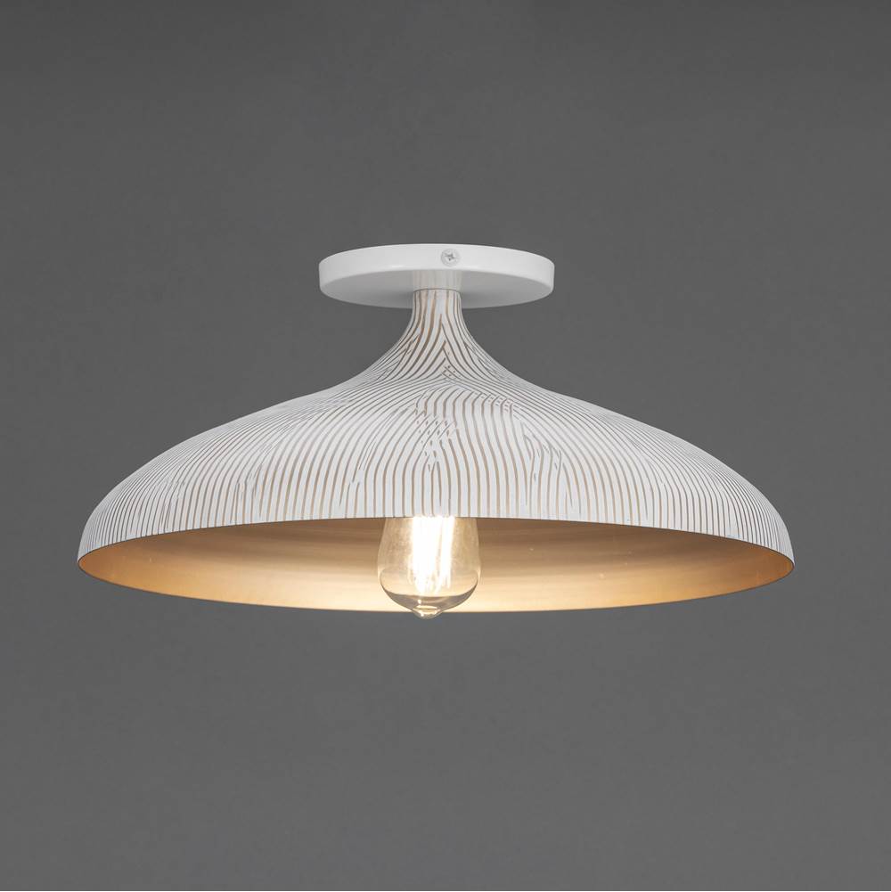Maxim Lighting 10910WTGLD White,Gold Fleur Flush Mount Image 2