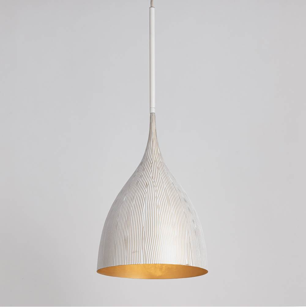 Maxim Lighting 10912WTGLD White,Gold Fleur Small 1-light Pendant Image 3